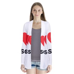 I Love Jason Drape Collar Cardigan by ilovewhateva