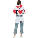 I love jason Women s Long Oversized Pullover Hoodie View2