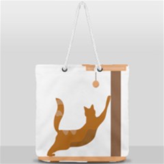 Animal Cat Pet Feline Mammal Full Print Rope Handle Tote (large) by Semog4