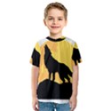 Wolf Wild Animal Night Moon Kids  Sport Mesh Tee View1