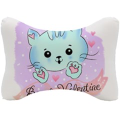 Cat Valentine-s Day Valentine Seat Head Rest Cushion by Semog4