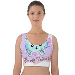 Cat Valentine-s Day Valentine Velvet Crop Top by Semog4