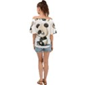 Cute Panda Bear Animal Cartoon Off Shoulder Short Sleeve Top View2