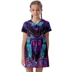 Gamer Life Kids  Asymmetric Collar Dress by minxprints