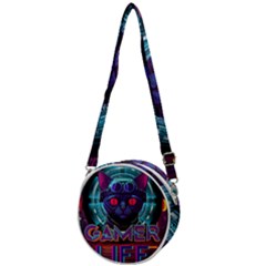 Gamer Life Crossbody Circle Bag by minxprints