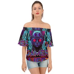 Gamer Life Off Shoulder Short Sleeve Top by minxprints