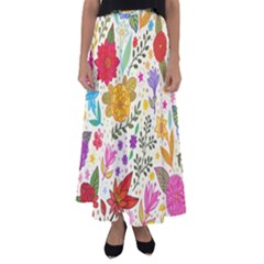 Colorful Flowers Pattern Abstract Patterns Floral Patterns Flared Maxi Skirt by Semog4