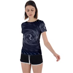 Abstract Mandala Twirl Back Circle Cutout Sports Tee by Semog4