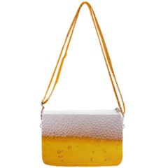 Beer Texture Liquid Bubbles Double Gusset Crossbody Bag by Semog4