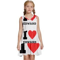 I Love Edward Kids  Sleeveless Tiered Mini Dress by ilovewhateva