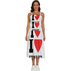 I Love Edward Sleeveless Shoulder Straps Boho Dress by ilovewhateva