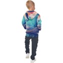 Artistic Wave Sea Kids  Hooded Pullover View2