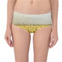 Texture Pattern Macro Glass Of Beer Foam White Yellow Art Mid-Waist Bikini Bottoms View1