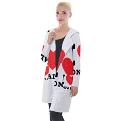 I Love Donald Hooded Pocket Cardigan by ilovewhateva