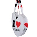 I love george Giant Heart Shaped Tote View3