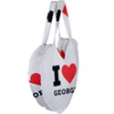 I love george Giant Heart Shaped Tote View4