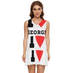 I Love George Tiered Sleeveless Mini Dress by ilovewhateva