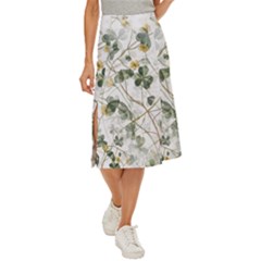 Leaves-142 Midi Panel Skirt by nateshop