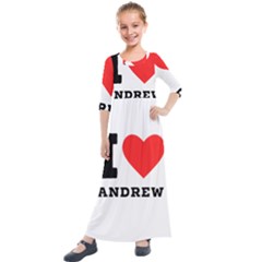 I Love Andrew Kids  Quarter Sleeve Maxi Dress by ilovewhateva