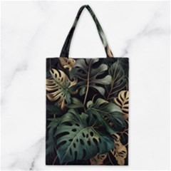 Tropical Leaves Leaf Foliage Monstera Nature Home Classic Tote Bag by Jancukart