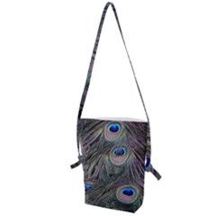 Peacock Feathers Peacock Bird Feathers Folding Shoulder Bag by Jancukart