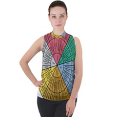 Wheel Of Emotions Feeling Emotion Thought Language Critical Thinking Mock Neck Chiffon Sleeveless Top by Semog4