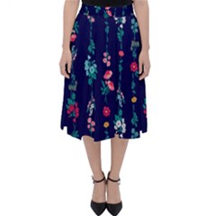 Flowers Pattern Bouquets Colorful Classic Midi Skirt by Semog4