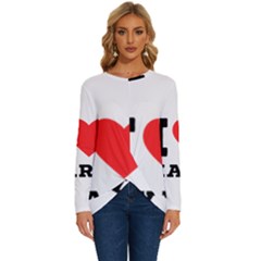 I Love Mark Long Sleeve Crew Neck Pullover Top by ilovewhateva