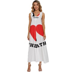 I Love Mathew V-neck Sleeveless Loose Fit Overalls by ilovewhateva