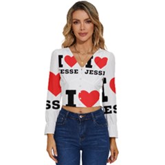 I Love Jesse Long Sleeve V-neck Top by ilovewhateva