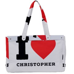 I Love Christopher  Canvas Work Bag by ilovewhateva