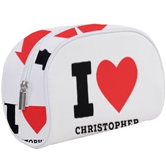 I Love Christopher  Make Up Case (large) by ilovewhateva