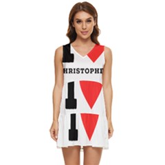 I Love Christopher  Tiered Sleeveless Mini Dress by ilovewhateva