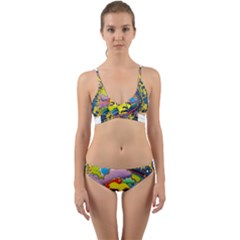 Psychedelic Rock Jimi Hendrix Wrap Around Bikini Set by Semog4