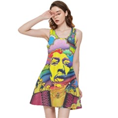 Psychedelic Rock Jimi Hendrix Inside Out Racerback Dress by Semog4