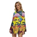 Psychedelic Rock Jimi Hendrix Round Neck Long Sleeve Bohemian Style Chiffon Mini Dress View2