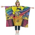 Psychedelic Rock Jimi Hendrix Women s Hooded Rain Ponchos View1