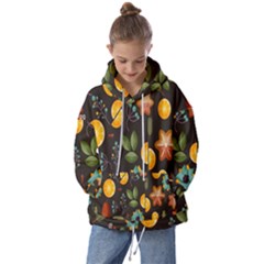 Christmas Seamless Pattern Kids  Oversized Hoodie by Semog4