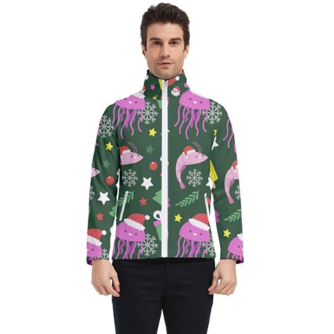 Colorful Funny Christmas Pattern Men s Bomber Jacket by Semog4