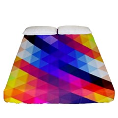 Abstract Background Colorful Pattern Fitted Sheet (king Size) by Semog4