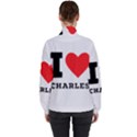 I love Charles  Women s High Neck Windbreaker View2