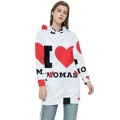 I Love Thomas Women s Long Oversized Pullover Hoodie by ilovewhateva