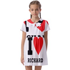 I Love Richard Kids  Asymmetric Collar Dress by ilovewhateva