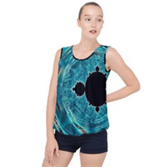 Fractal Abstract Background Bubble Hem Chiffon Tank Top by Ravend