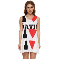 I Love David Tiered Sleeveless Mini Dress by ilovewhateva