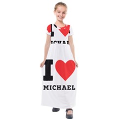 I Love Michael Kids  Short Sleeve Maxi Dress by ilovewhateva