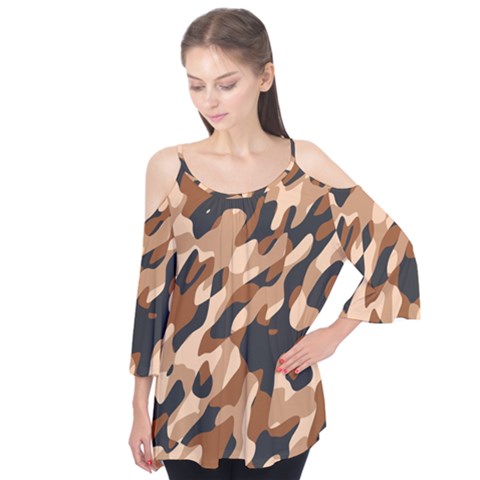 Abstract Camouflage Pattern Flutter Tees by Jack14