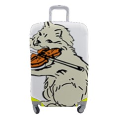 Cat Playing The Violin Art Luggage Cover (small) by oldshool