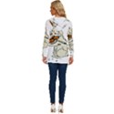 Cat Playing The Violin Art Long Sleeve Drawstring Hooded Top View4