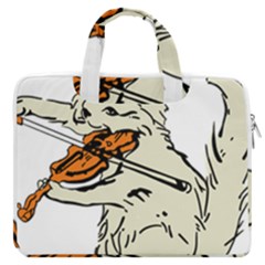 Cat Playing The Violin Art Macbook Pro 13  Double Pocket Laptop Bag by oldshool